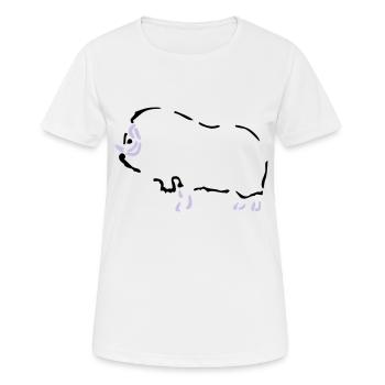 Moschusochse - Skandinavien - Frauen T-Shirt atmungsaktiv - Weiß - Vorne - AI Model Female 172 dark (172cm)