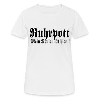 Ruhr - Mon quartier est ici - T-shirt respirant Femme - blanc - Devant - AI Model Female 172 dark (172cm)