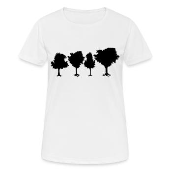 Trees - Women's Breathable T-Shirt - white - Front - AI Model Female 172 dark (172cm)