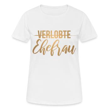 Wedding bachelorette party fiancee wife - Women's Breathable T-Shirt - white - Front - AI Model Female 172 dark (172cm)