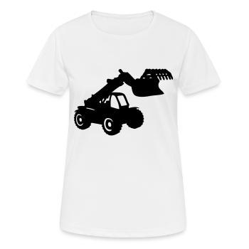 fork loader - Women's Breathable T-Shirt - white - Front - AI Model Female 172 dark (172cm)