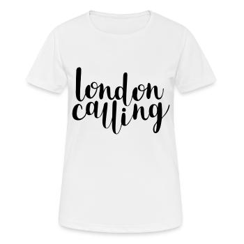 London Calling - Frauen T-Shirt atmungsaktiv - Weiß - Vorne - AI Model Female 172 dark (172cm)