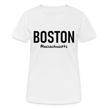 Boston - Massachusetts - USA - United States - Frauen T-Shirt atmungsaktiv - Weiß - Vorne - AI Model Female 172 dark (172cm)