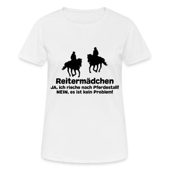 Reitermädchen Pferde Reiten Pferdesprüche - Frauen T-Shirt atmungsaktiv - Weiß - Vorne - AI Model Female 172 dark (172cm)