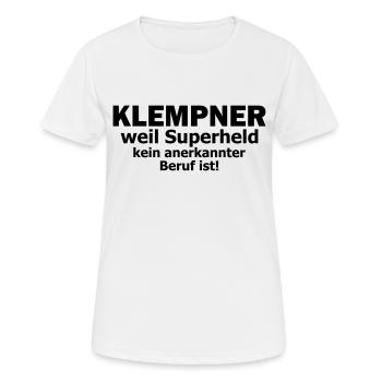 Klempner - Frauen T-Shirt atmungsaktiv - Weiß - Vorne - AI Model Female 172 dark (172cm)
