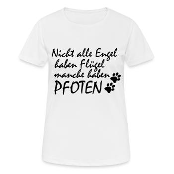 Pfoten Engel - Frauen T-Shirt atmungsaktiv - Weiß - Vorne - AI Model Female 172 dark (172cm)