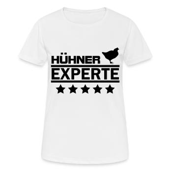 hühner experte - Frauen T-Shirt atmungsaktiv - Weiß - Vorne - AI Model Female 172 dark (172cm)