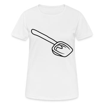 Jouet Contour Sandbox jaune version pelle - T-shirt respirant Femme - blanc - Devant - AI Model Female 172 dark (172cm)