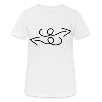 pfeile - Frauen T-Shirt atmungsaktiv - Weiß - Vorne - AI Model Female 172 dark (172cm)