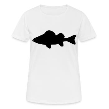 barsch fisch silhouette - Frauen T-Shirt atmungsaktiv - Weiß - Vorne - AI Model Female 172 dark (172cm)