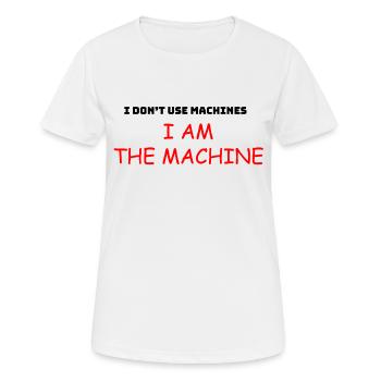 Bodybuilding Gym Workout Muscle - Frauen T-Shirt atmungsaktiv - Weiß - Vorne - AI Model Female 172 dark (172cm)