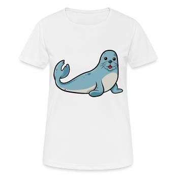 Lion de mer - T-shirt respirant Femme - blanc - Devant - AI Model Female 172 dark (172cm)