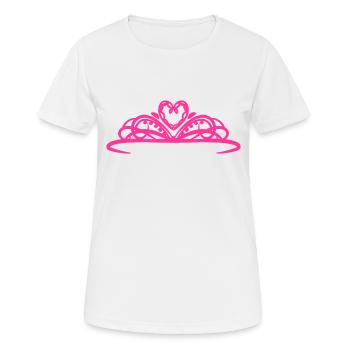 Tiare - rose - T-shirt respirant Femme - blanc - Devant - AI Model Female 172 dark (172cm)