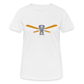 Ceiling fan, fan - Women's Breathable T-Shirt - white - Front - AI Model Female 172 dark (172cm)
