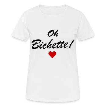 oh bichette - T-shirt respirant Femme - blanc - Devant - AI Model Female 172 dark (172cm)