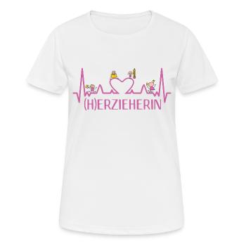 Herzieherin Erzieherin Abschiedsgeschenk Kita - Frauen T-Shirt atmungsaktiv - Weiß - Vorne - AI Model Female 172 dark (172cm)