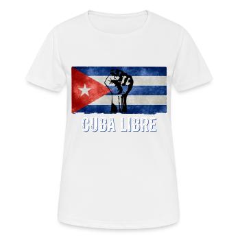 Patria Y Vida - Viva Cuba Libre SOS Cuba - Frauen T-Shirt atmungsaktiv - Weiß - Vorne - AI Model Female 172 dark (172cm)