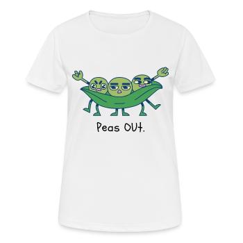 Peas out - Frauen T-Shirt atmungsaktiv - Weiß - Vorne - AI Model Female 172 dark (172cm)