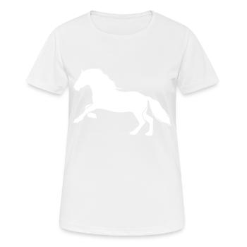 Pferd Horse icon - Frauen T-Shirt atmungsaktiv - Weiß - Vorne - AI Model Female 172 dark (172cm)