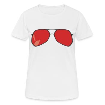 lunette de soleil - T-shirt respirant Femme - blanc - Devant - AI Model Female 172 dark (172cm)