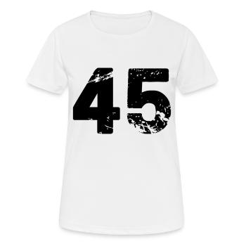 45 - T-shirt respirant Femme - blanc - Devant - AI Model Female 172 dark (172cm)