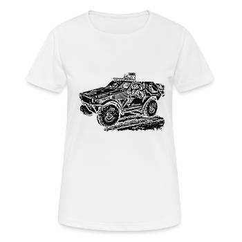 véhicule blindé militaire - T-shirt respirant Femme - blanc - Devant - AI Model Female 172 dark (172cm)