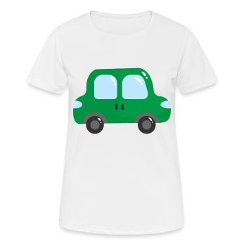 Auto - Frauen T-Shirt atmungsaktiv - Weiß - Vorne - AI Model Female 172 dark (172cm)