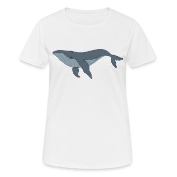 Ozean, Wal - Frauen T-Shirt atmungsaktiv - Weiß - Vorne - AI Model Female 172 dark (172cm)