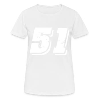51 Zahl Symbol - Frauen T-Shirt atmungsaktiv - Weiß - Vorne - AI Model Female 172 dark (172cm)