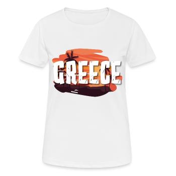 Greece - Frauen T-Shirt atmungsaktiv - Weiß - Vorne - AI Model Female 172 dark (172cm)
