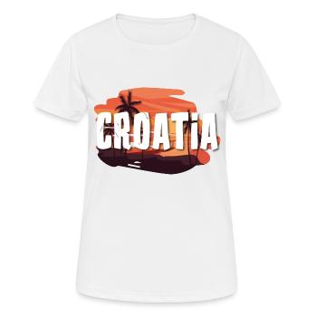 Croatia - Frauen T-Shirt atmungsaktiv - Weiß - Vorne - AI Model Female 172 dark (172cm)