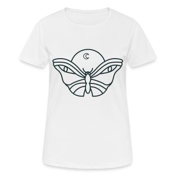 Papillon de nuit avec des yeux - T-shirt respirant Femme - blanc - Devant - AI Model Female 172 dark (172cm)