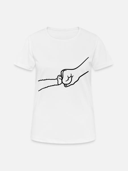 Fist Pump Katze Brofist - Frauen T-Shirt atmungsaktiv - Weiß