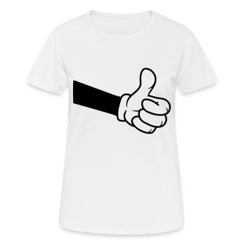 Confirm OK Comic Hand - Women's Breathable T-Shirt - white - Front - AI Model Female 172 dark (172cm)
