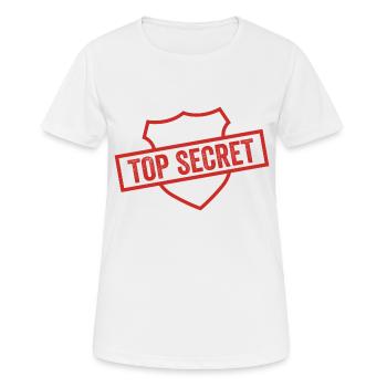 Streng geheim - Frauen T-Shirt atmungsaktiv - Weiß - Vorne - AI Model Female 172 dark (172cm)
