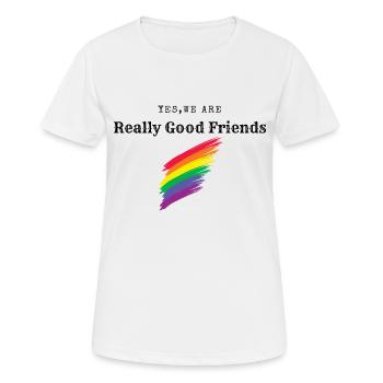Really Good Friends - Women's Breathable T-Shirt - white - Front - AI Model Female 172 dark (172cm)