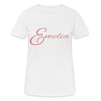 Name Emelia - Women's Breathable T-Shirt - white - Front - AI Model Female 172 dark (172cm)