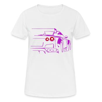 voiture de course fille - T-shirt respirant Femme - blanc - Devant - AI Model Female 172 dark (172cm)