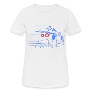 course de voiture tuning - T-shirt respirant Femme - blanc - Devant - AI Model Female 172 dark (172cm)