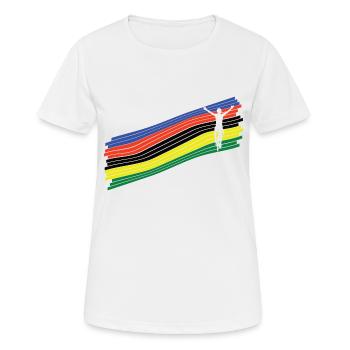 Radsport-Weltmeister #3 - Frauen T-Shirt atmungsaktiv - Weiß - Vorne - AI Model Female 172 dark (172cm)