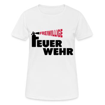 Freiwillige Feuerwehr - Frauen T-Shirt atmungsaktiv - Weiß - Vorne - AI Model Female 172 dark (172cm)