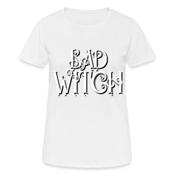 Bad Witch mit Schlag Schatten - Frauen T-Shirt atmungsaktiv - Weiß - Vorne - AI Model Female 172 dark (172cm)