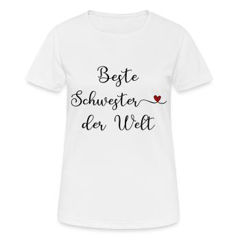 Meilleure sœur du monde - T-shirt respirant Femme - blanc - Devant - AI Model Female 172 dark (172cm)