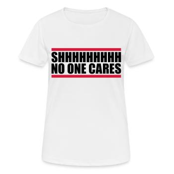 chut personne ne s’en soucie - T-shirt respirant Femme - blanc - Devant - AI Model Female 172 dark (172cm)