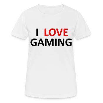 Game Gaming PC - Frauen T-Shirt atmungsaktiv - Weiß - Vorne - AI Model Female 172 dark (172cm)