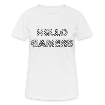 Game Gaming PC - Frauen T-Shirt atmungsaktiv - Weiß - Vorne - AI Model Female 172 dark (172cm)