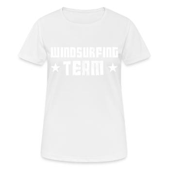 Windsurfing Team - Frauen T-Shirt atmungsaktiv - Weiß - Vorne - AI Model Female 172 dark (172cm)