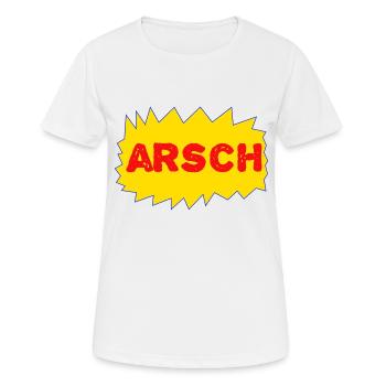 arsch - Frauen T-Shirt atmungsaktiv - Weiß - Vorne - AI Model Female 172 dark (172cm)