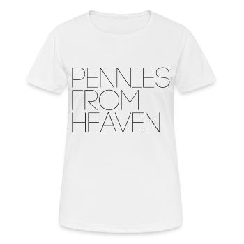 musique house techno pennies from heaven cadeau - T-shirt respirant Femme - blanc - Devant - AI Model Female 172 dark (172cm)