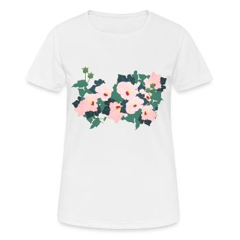 Minimalist flowers - Women's Breathable T-Shirt - white - Front - AI Model Female 172 dark (172cm)